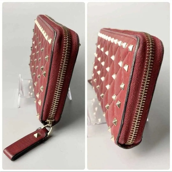 Valentino Rockstud Long Zip Around Wallet - Picture 4 of 10